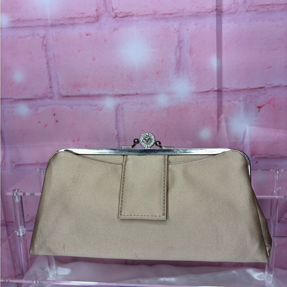 Versace Beige Wallet with Silver Accents - Picture 2 of 14